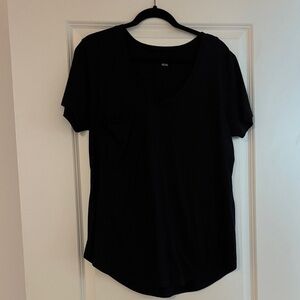 Z Supply Black V Neck Short Sleeve Tee